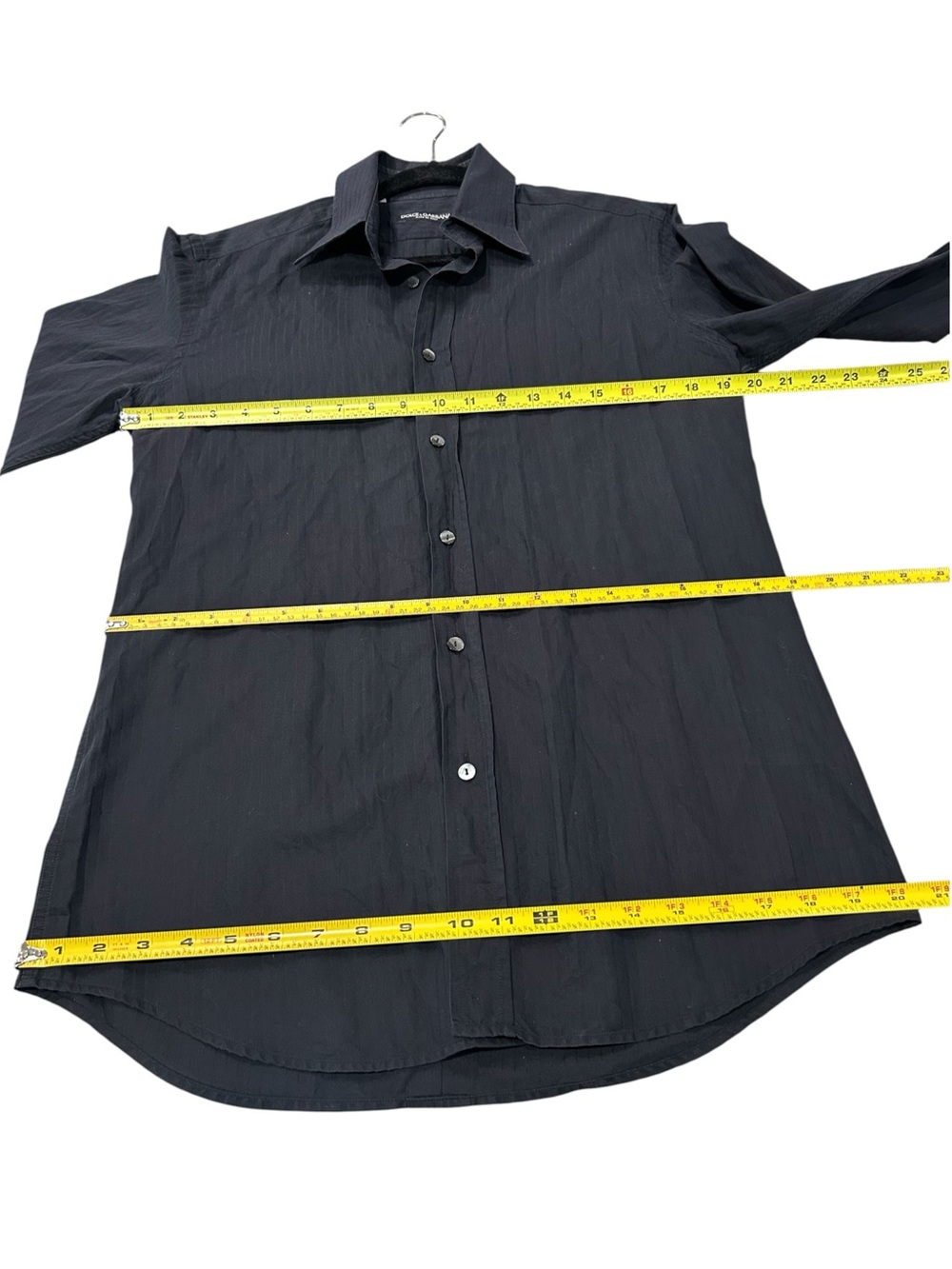 Dolce & Gabbana Men's Black Button-Up Dress Shirt Size M - Picture 14 of 16